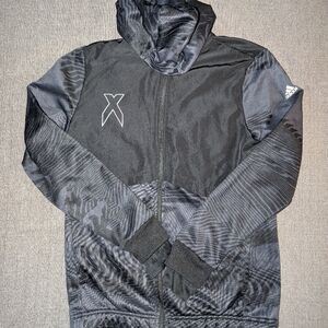 Adidas Football X Full-Zip Hoodie in black/grey